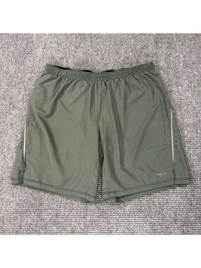 Skora Shorts Men XL Qwick-Dry Green Lined Workout Running Gym Performance Soft